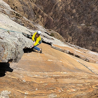 Jáchym & Matěj, vícedélka Ritorni Notturni (8a+, 250 m)